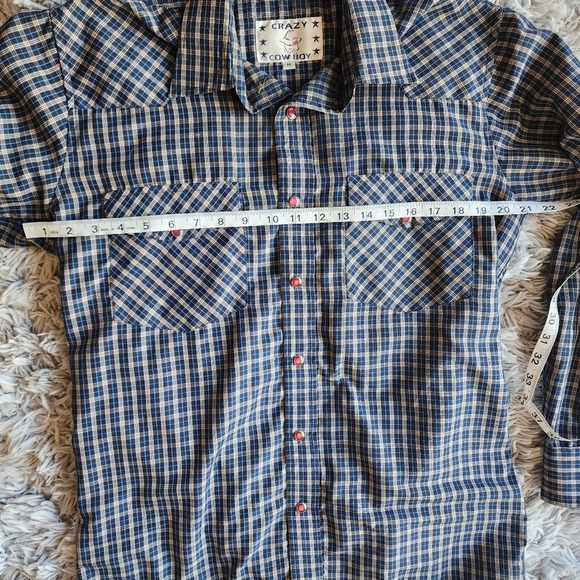 Crazy Cowboy Men’s Western Pearl Snap Shirt M Set of 2 Brushpopper BoxB - Picture 9 of 11